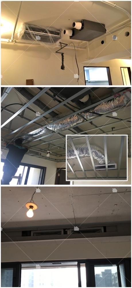 東西工務所-蒙特里安張府設計案-第三階段：空調、輕鋼架施工照片