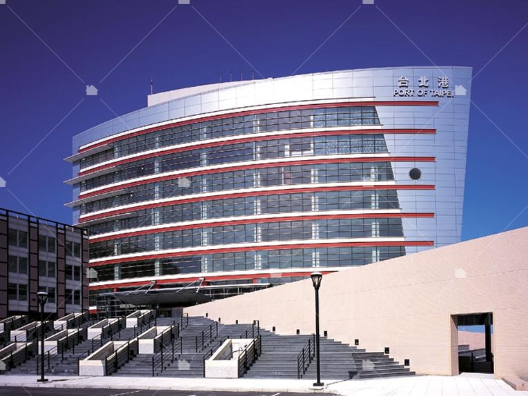台北港行政大樓 ( 台北 / 淺灰色離線反射強化玻璃 )